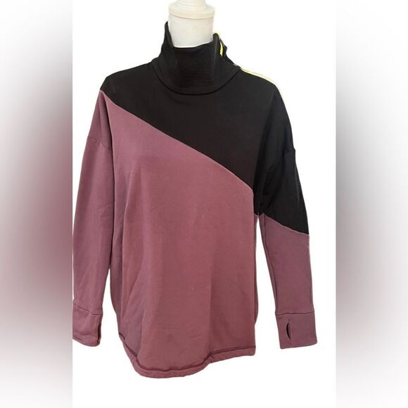 Sweaty Betty Colorblock pullover sweater zip shoulder small - Picture 2 of 6